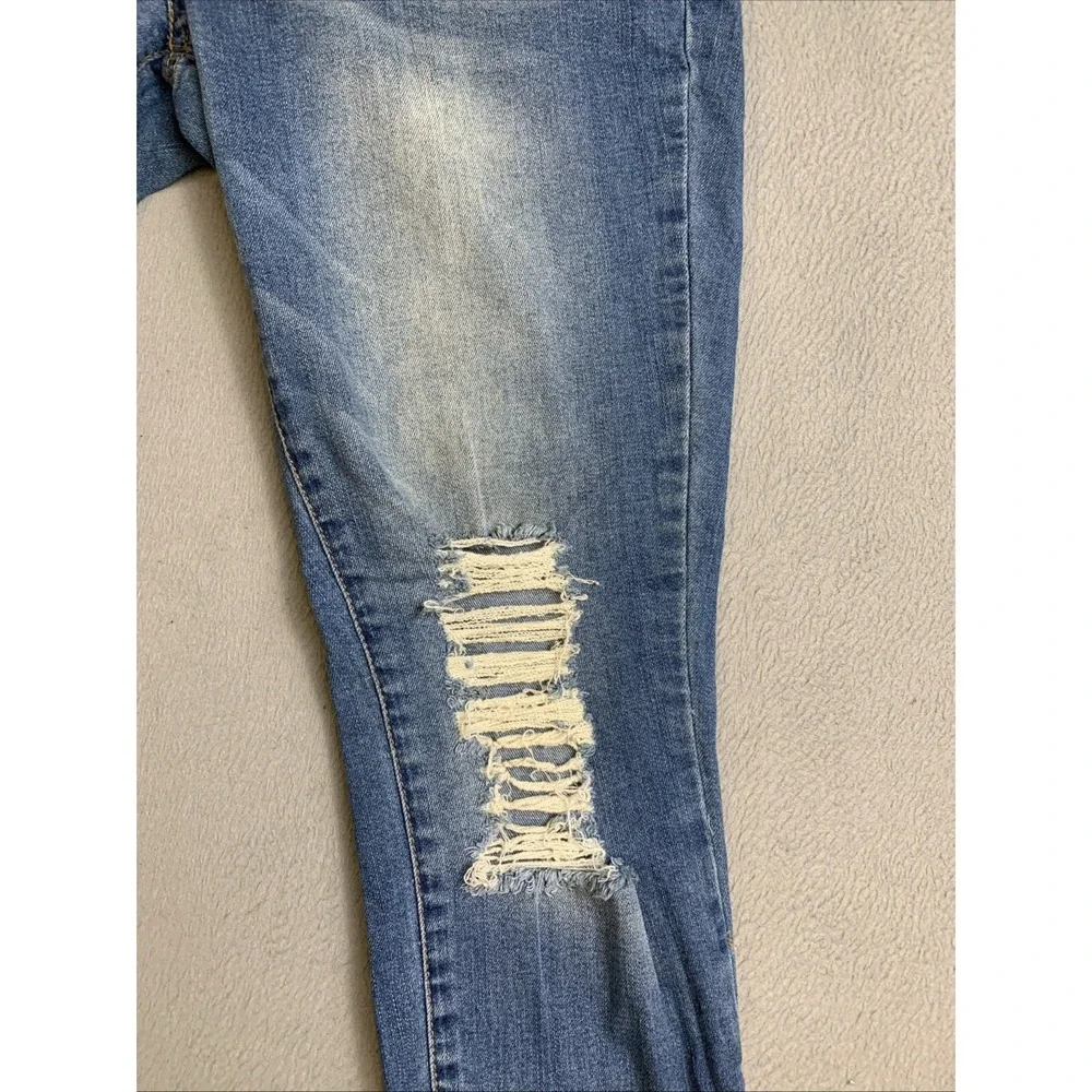 Catherine Malandrino Jeans Women's Size 6 Blue‎ Denim Pants Distressed Knees
